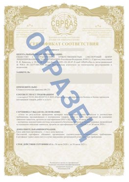 Образец Сертификат СТО 01.064.00220722.2-2020 Орехово-Зуево Сертификат СТО 01.064.00220722.2-2020 